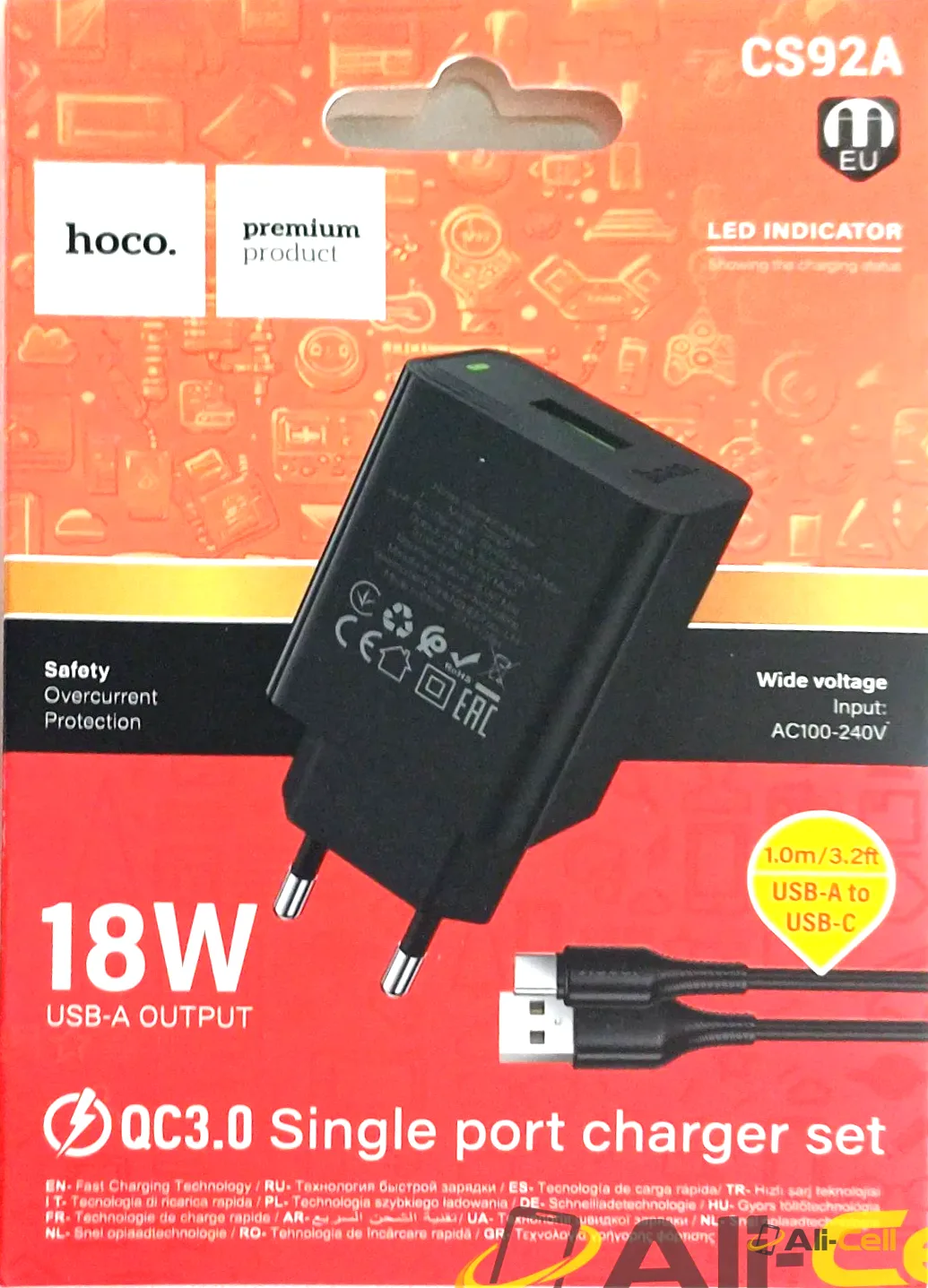 Single port charger set 18W — 4