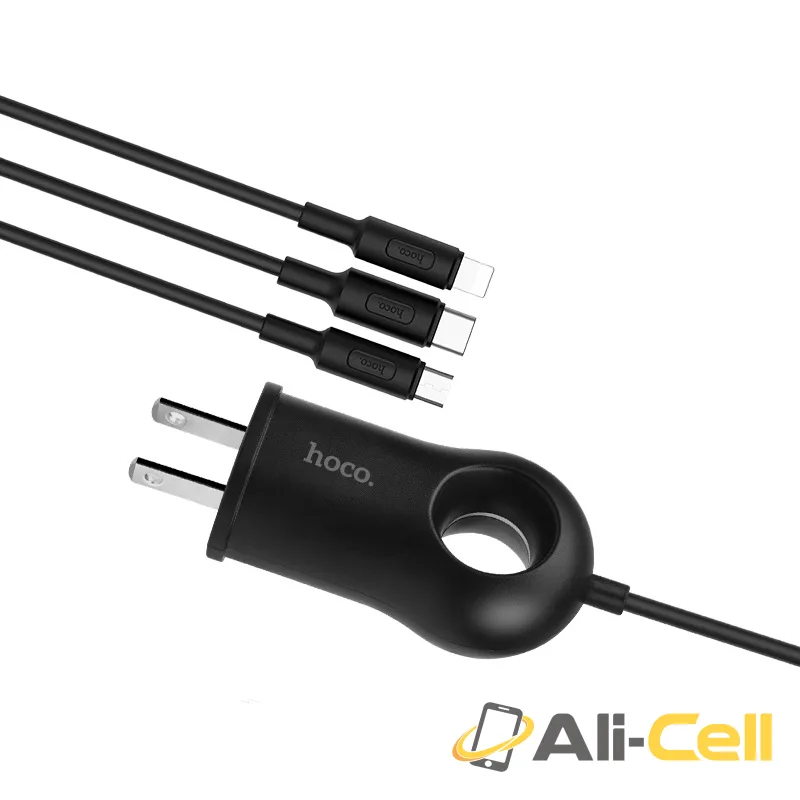Wall charger “C44 Plentiful” US charging adapter with built-in wire (Built In Lightning Wire) — 2