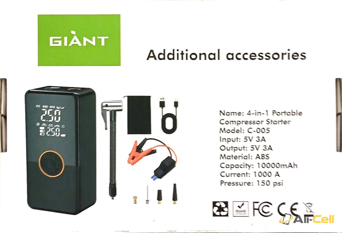Portable 4 in 1 Air compressor starter — 7