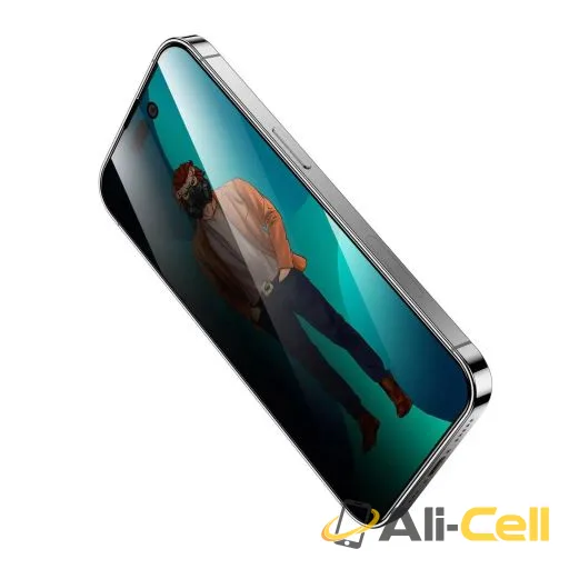 3D Desert Privacy Round Edge Glass Screen Protector for iPhone 14 Pro — 2