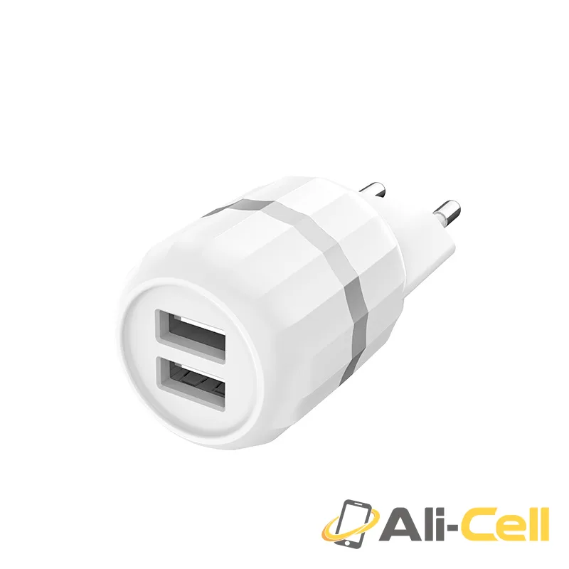 Wall charger “C41A Wisdom” EU dual USB charging adapter (Set With Micro Usb Cable) — 3