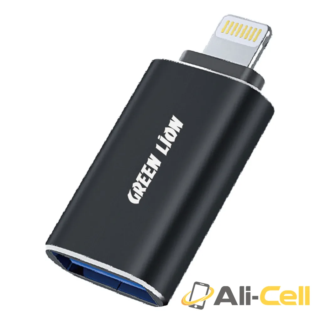 Green Lightning to USB 3.0 OTG - Black