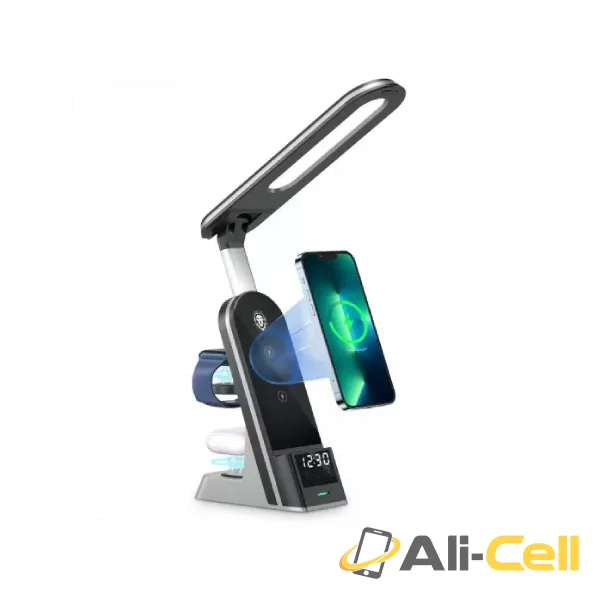 Green 7 in 1 Dual Coil Max Wireless Charger 15W - Black