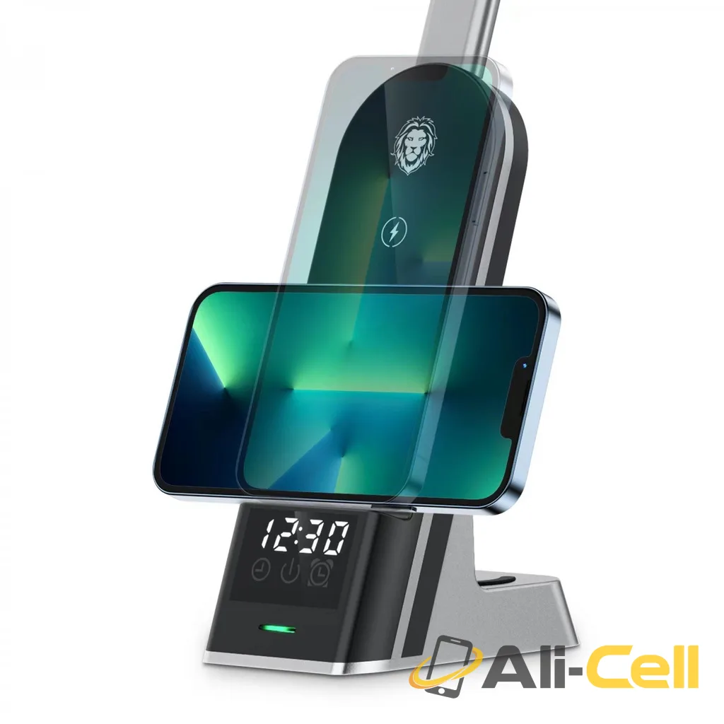 Green 7 in 1 Dual Coil Max Wireless Charger 15W - Black — 2