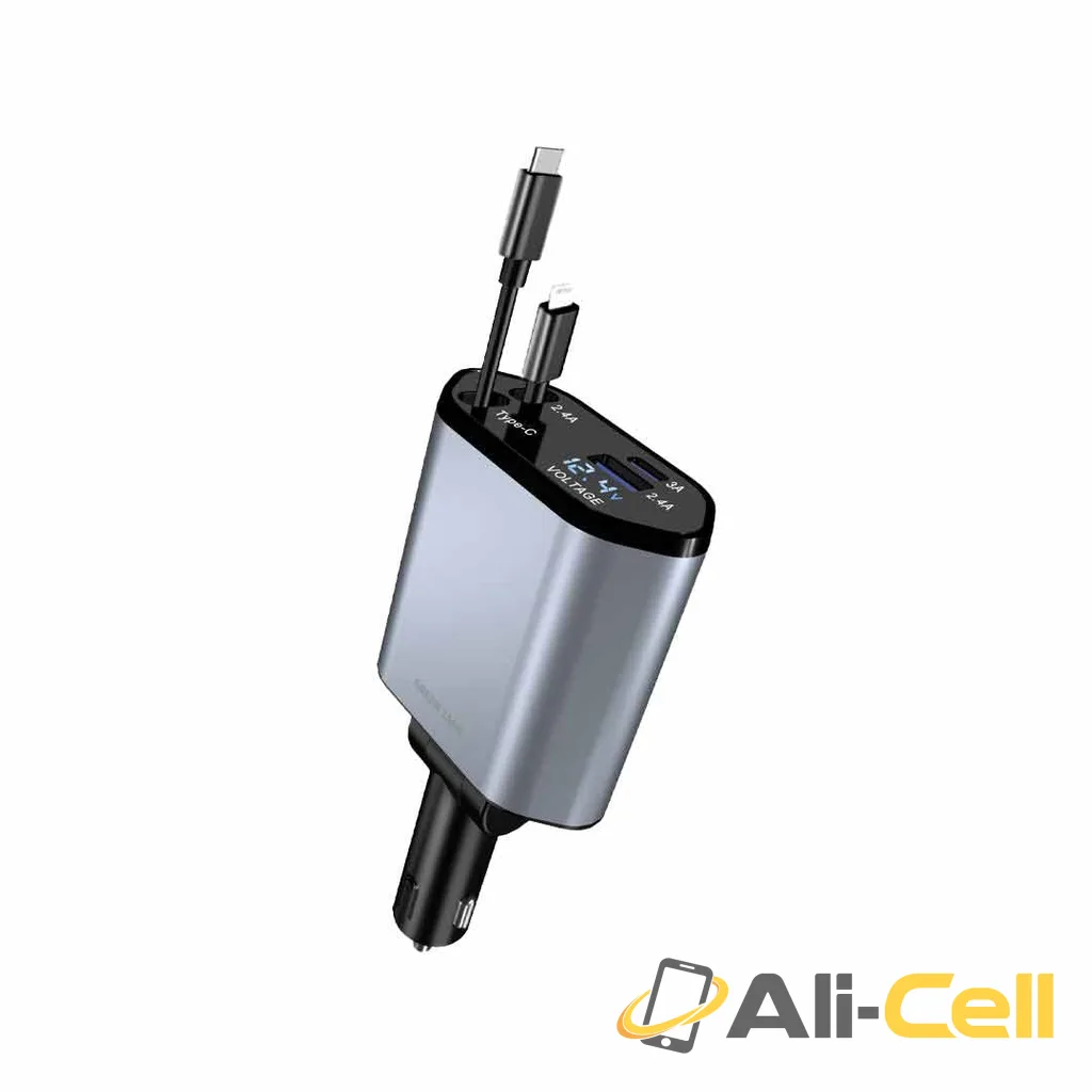 Green Lion 100W 4in1 Car Charger - Gray