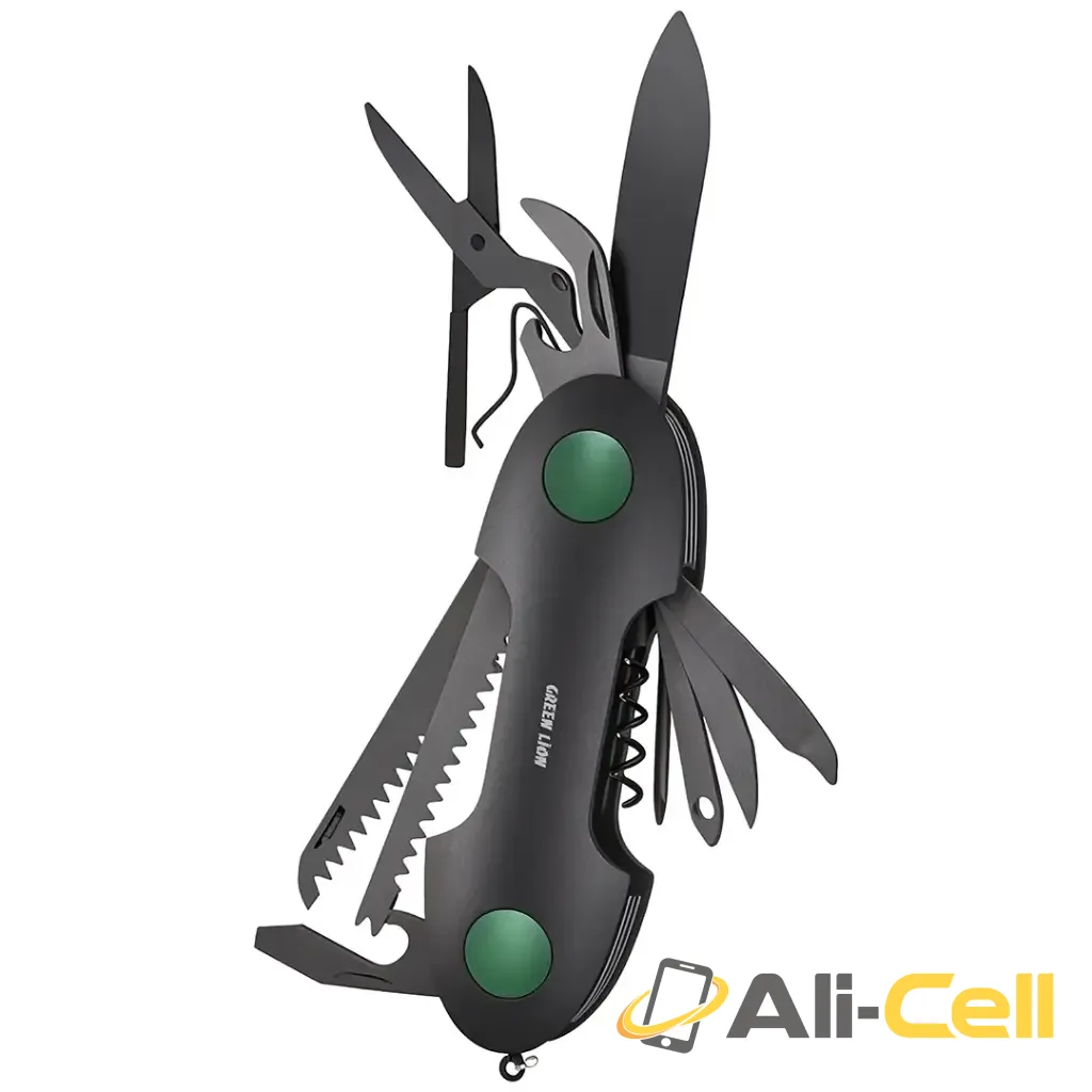 Green Lion 14-In-1 Multi Tool Key Chain Knife - Black — 2