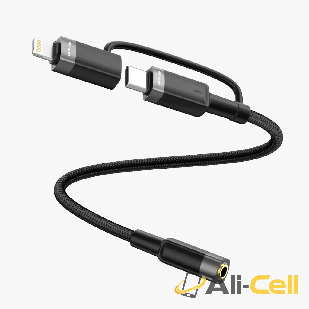 Green Lion 2 IN 1 AUDIO CABLE 12CM USB-C, LIGHTNING TO 3.5 MM JACK