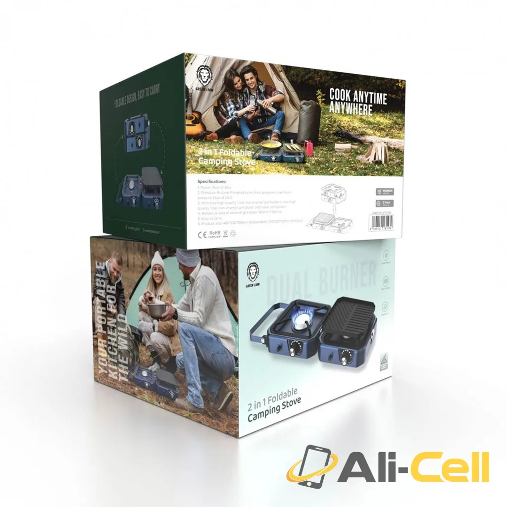 Green Lion 2 IN 1 Portable Camping Stove - Blue — 3