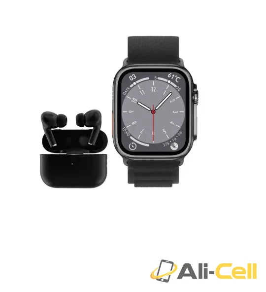Green Lion 2 In 1 Smart Watch Duo Ultra Active + TWS Pro 2 G1 Combo - Black