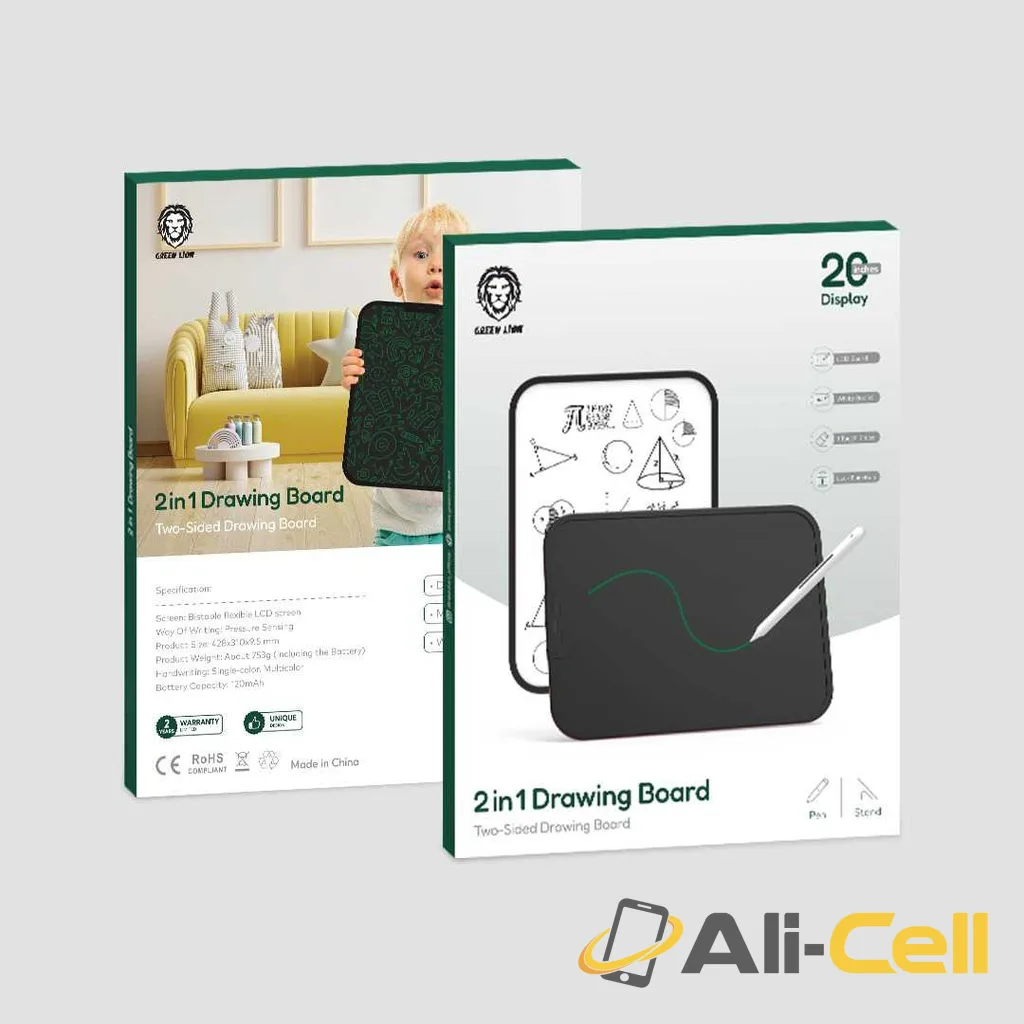 Green Lion 2 in 1 LCD Drawing Board 20" - Black — 2