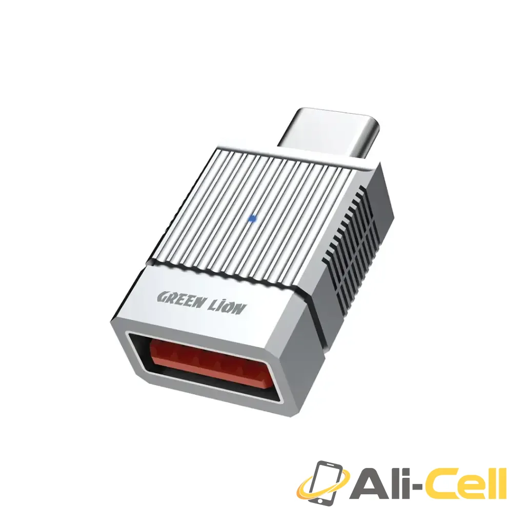 Green Lion 2 in 1 OTG Adapter USB-A to USB-C - Gray