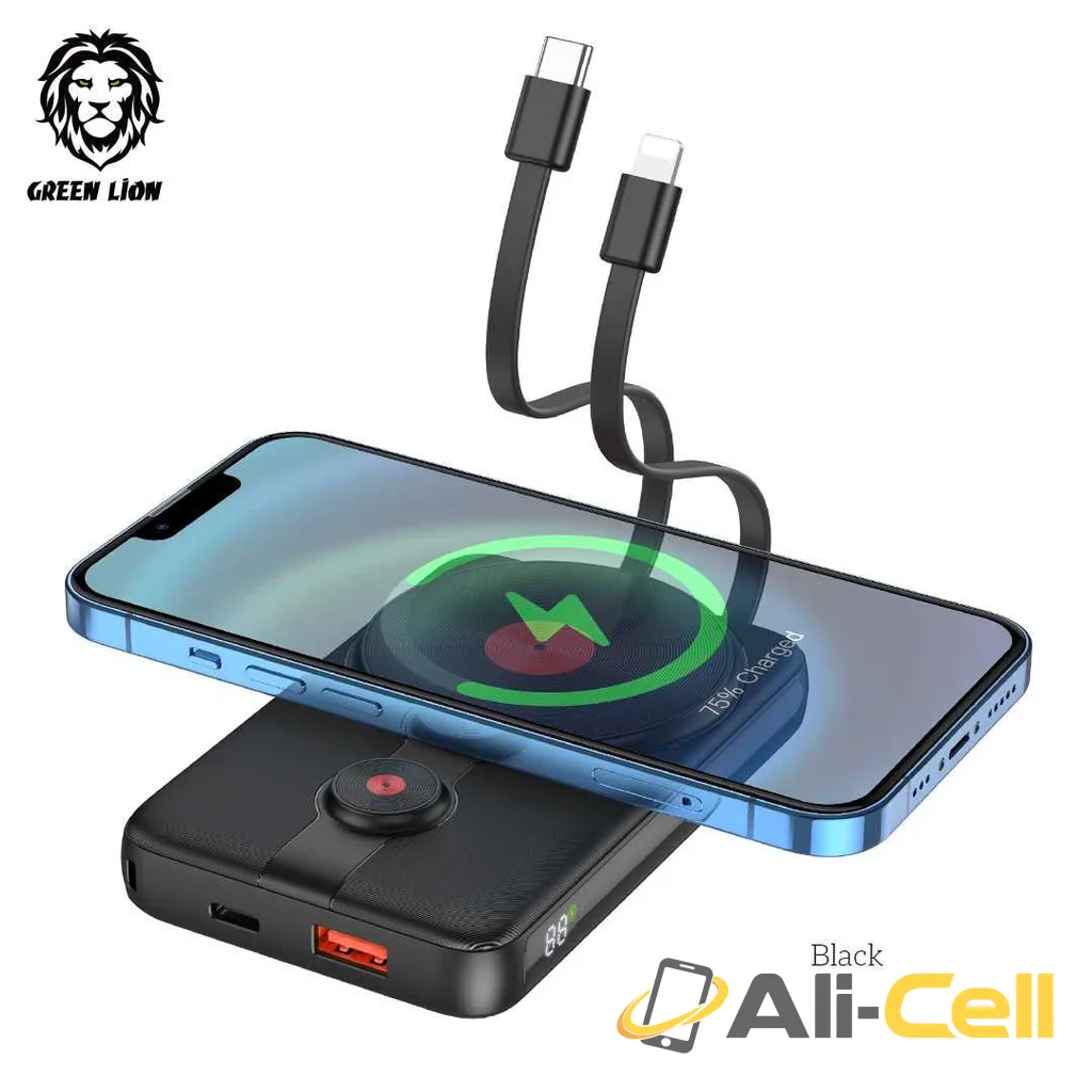 Green Lion 2 in 1 Magsafe Power Bank 10000mAh PD 20W QC3.0 22.5W — 3