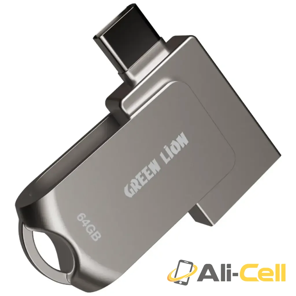 Green Lion 2 in 1 OTG USB-C Flash Drive USB 3.0 - Silver