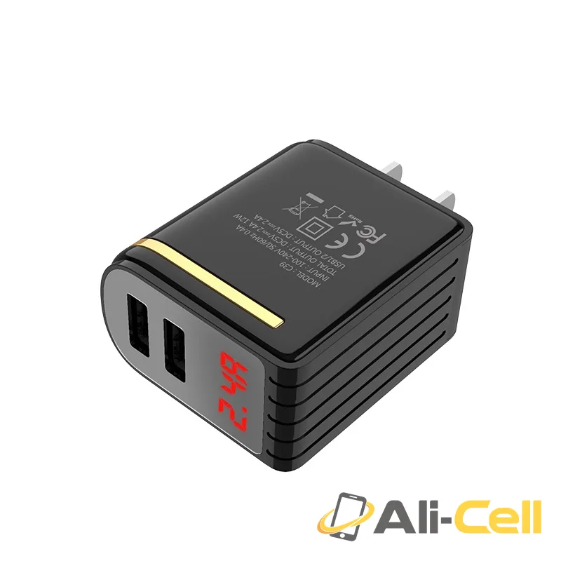 Wall charger “C39 Enchanting” US dual USB charging adapter — 3