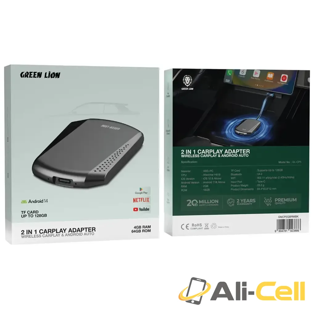 Green Lion 2 in 1 CarPlay Adapter 4GB Ram - Black — 2