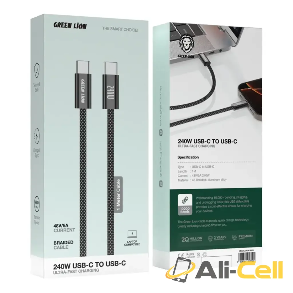 Green Lion 240W USB-C to USB-C Ultra Fast Charging Cable — 2