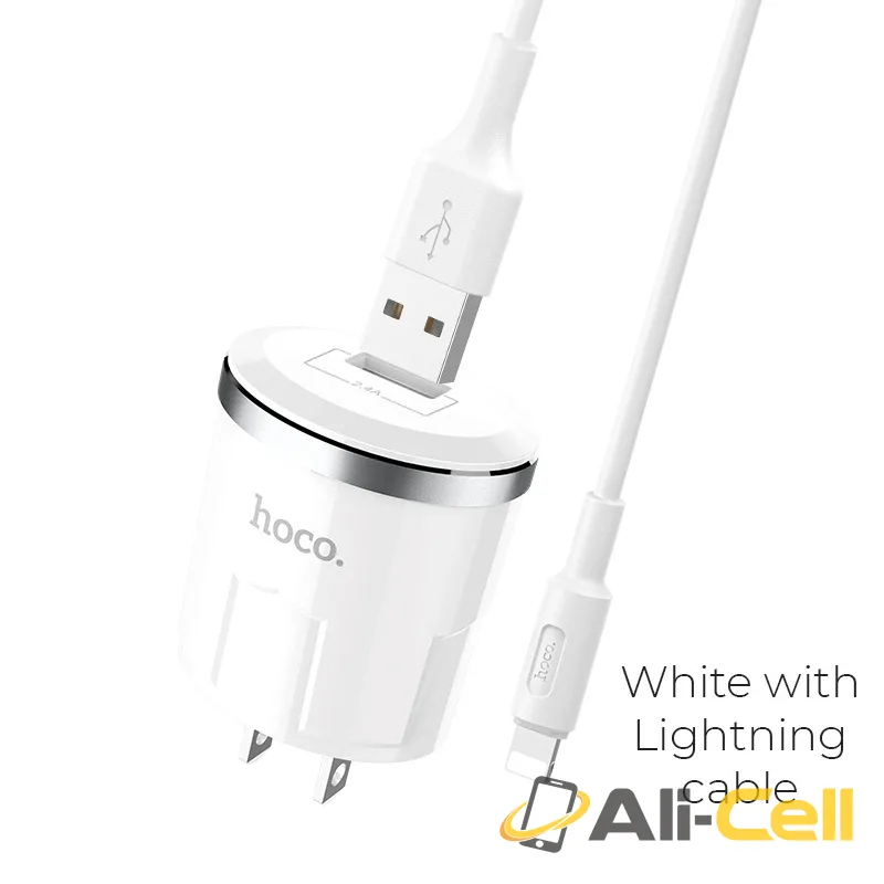 Wall charger “C37 Thunder power” US single USB charging adapter (Set With Lightning Cable)