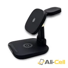 Green Lion 3 In 1 Foldable Wireless Charger-Black
