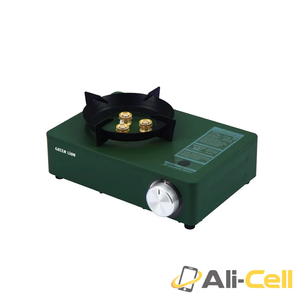 Green Lion 3 Mini Burner Cassette Stove ( Windproof Style ) -Green