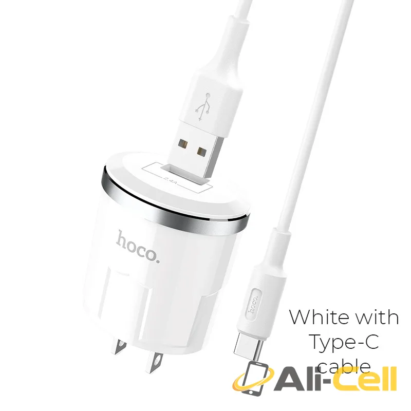 Wall charger “C37 Thunder power” US single USB charging adapter (Set With Type C Cable)
