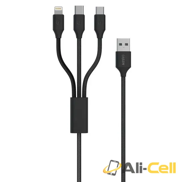 Green Lion 3 in 1 Cable (Typec, Lightning and Micro) 1.2M
