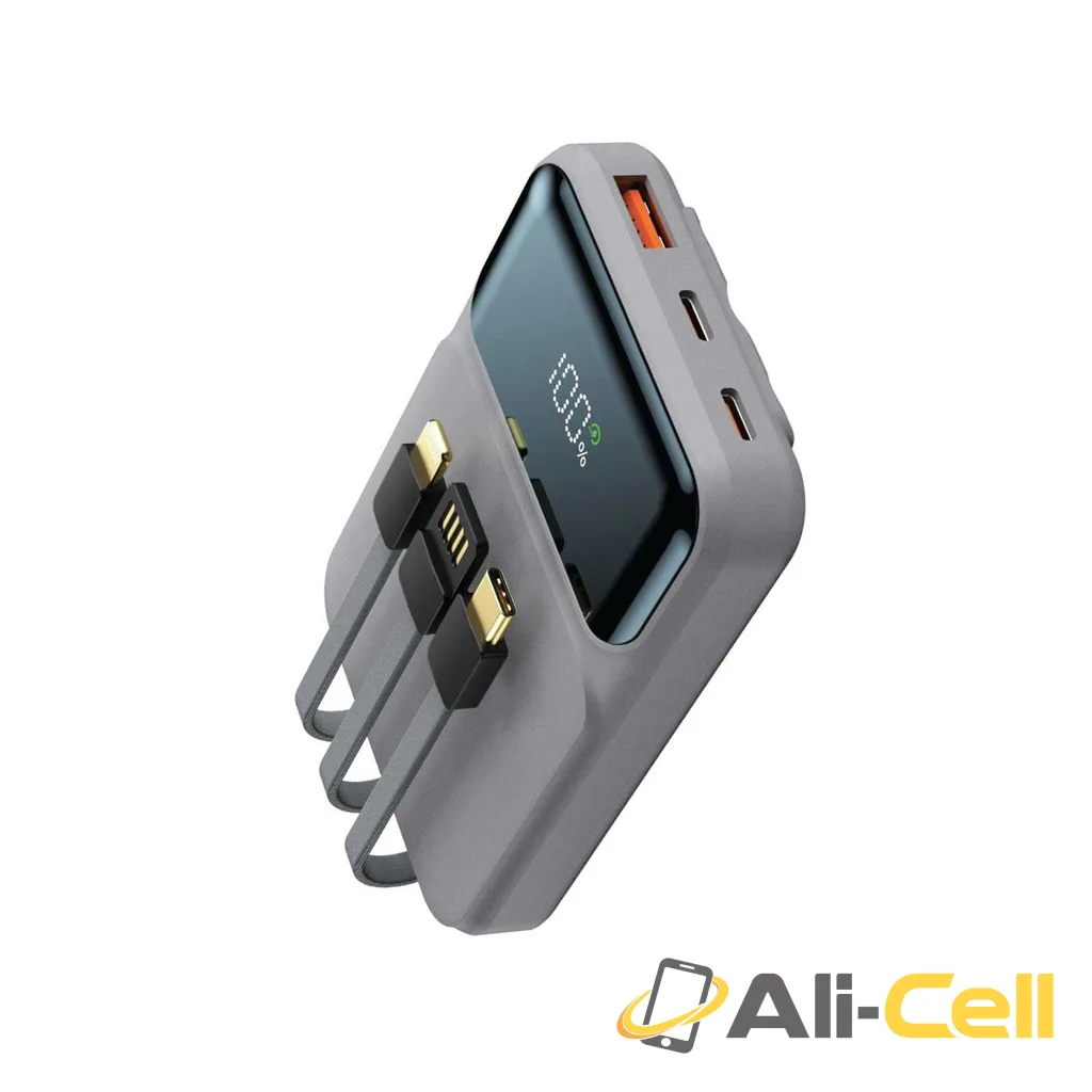 Green Lion 3 in 1 Integrated Power Bank PD 20W with Type-C / Lightning &USB-A Cable10000mAh