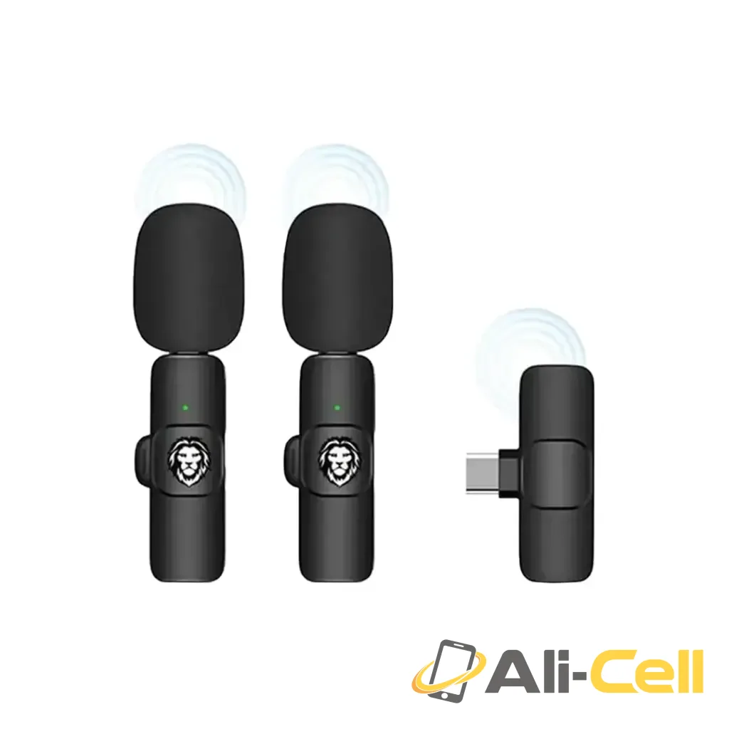 Green Lion 3 in 1 Wireless Microphone - Black