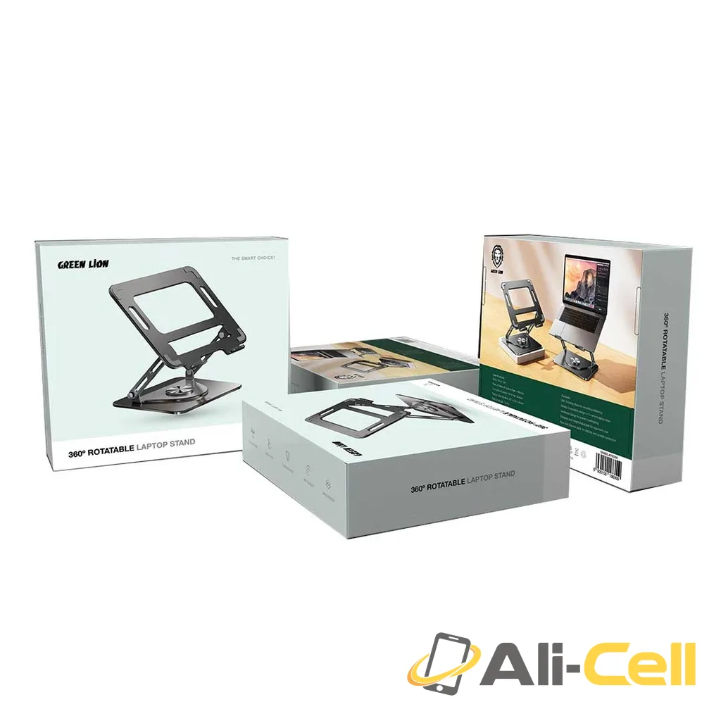Green Lion 360 Rotatable Laptop Stand - Black — 2