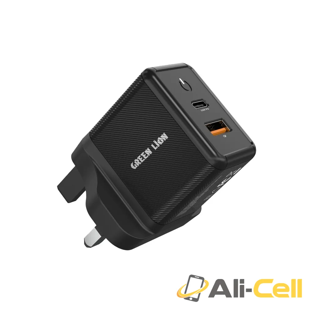 Green Lion 35W Gan Wall Charger with C to C Cable - Black