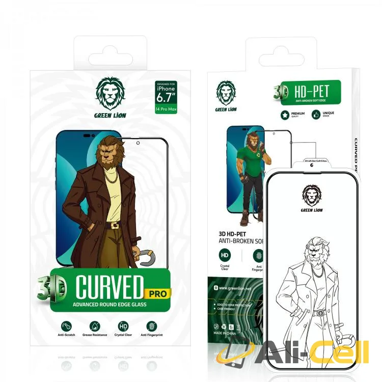 Green Lion 3D Curved Tempered Glass - iPhone 8 / 7 — 2