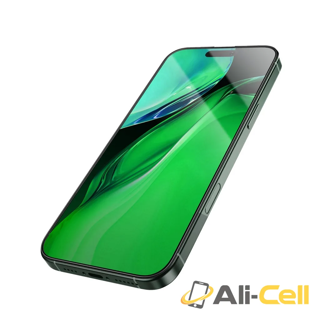 Green Lion 3D Silicone Plus High Definition Edge Glass for iPhone 16 Series - Black Edge/Clear