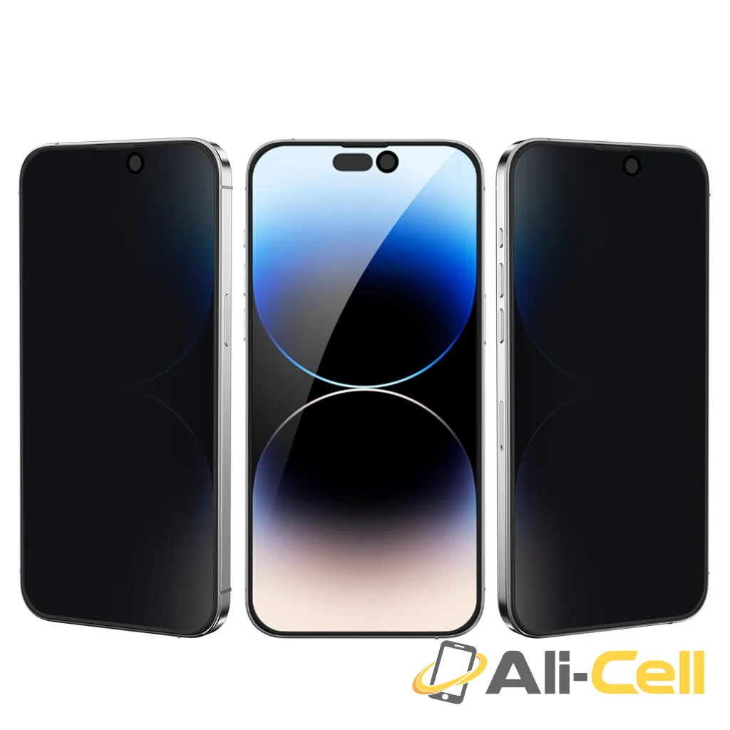 Green Lion 3D Silicone Privacy Screen Protector for iPhone15 Series - Black