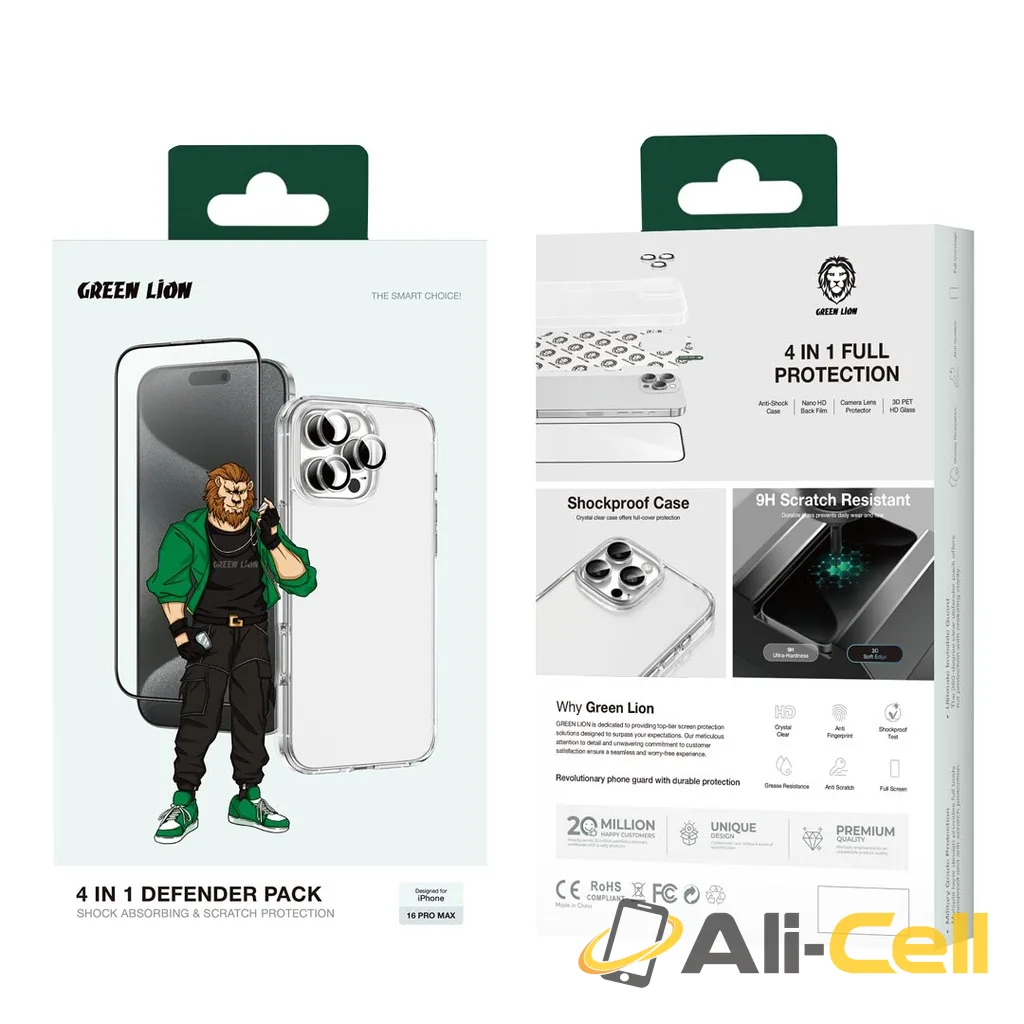 Green Lion 4 In 1 Defender Pack iPhone 16 Pro / Pro Max — 3