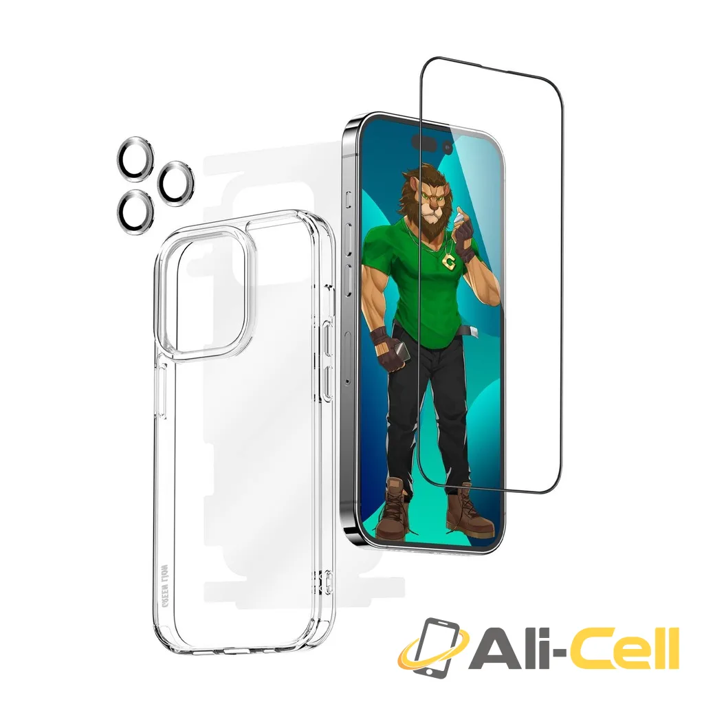 Green Lion 4 in 1 360° Protection Pack - iPhone 14 Pro Max