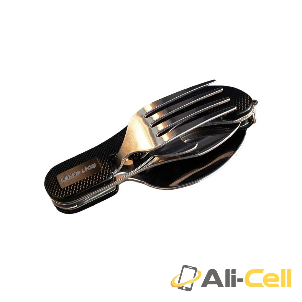 Green Lion 4 in 1 Cutlery Set - Black