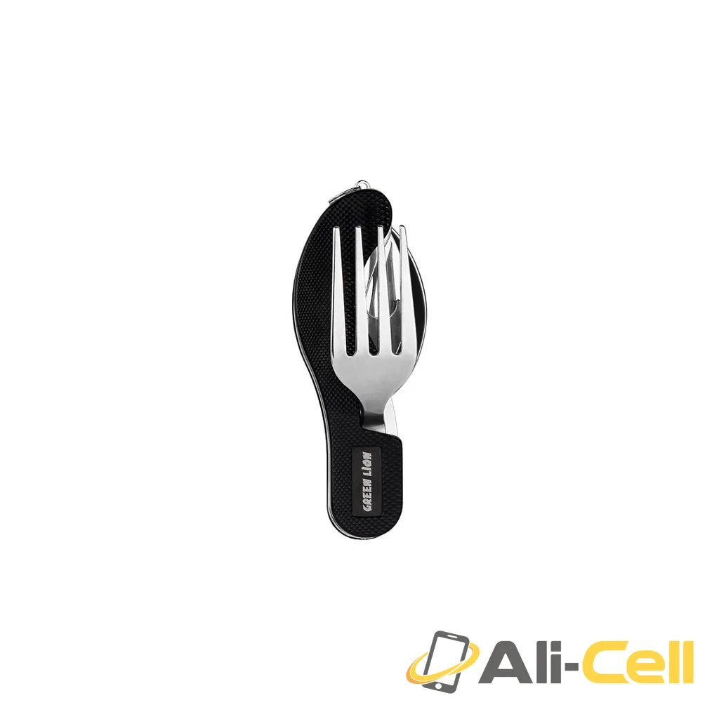 Green Lion 4 in 1 Cutlery Set - Black — 2