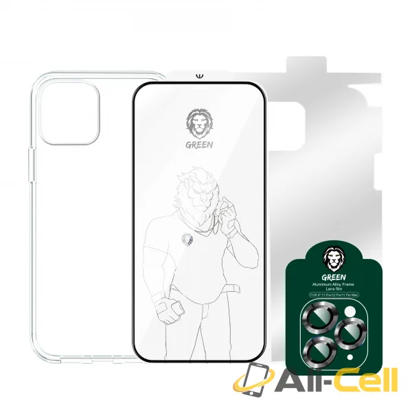 Green Lion 4 in 1 360° Protection Pack for iPhone 12 Pro Max ( 6.7" ) - Gold