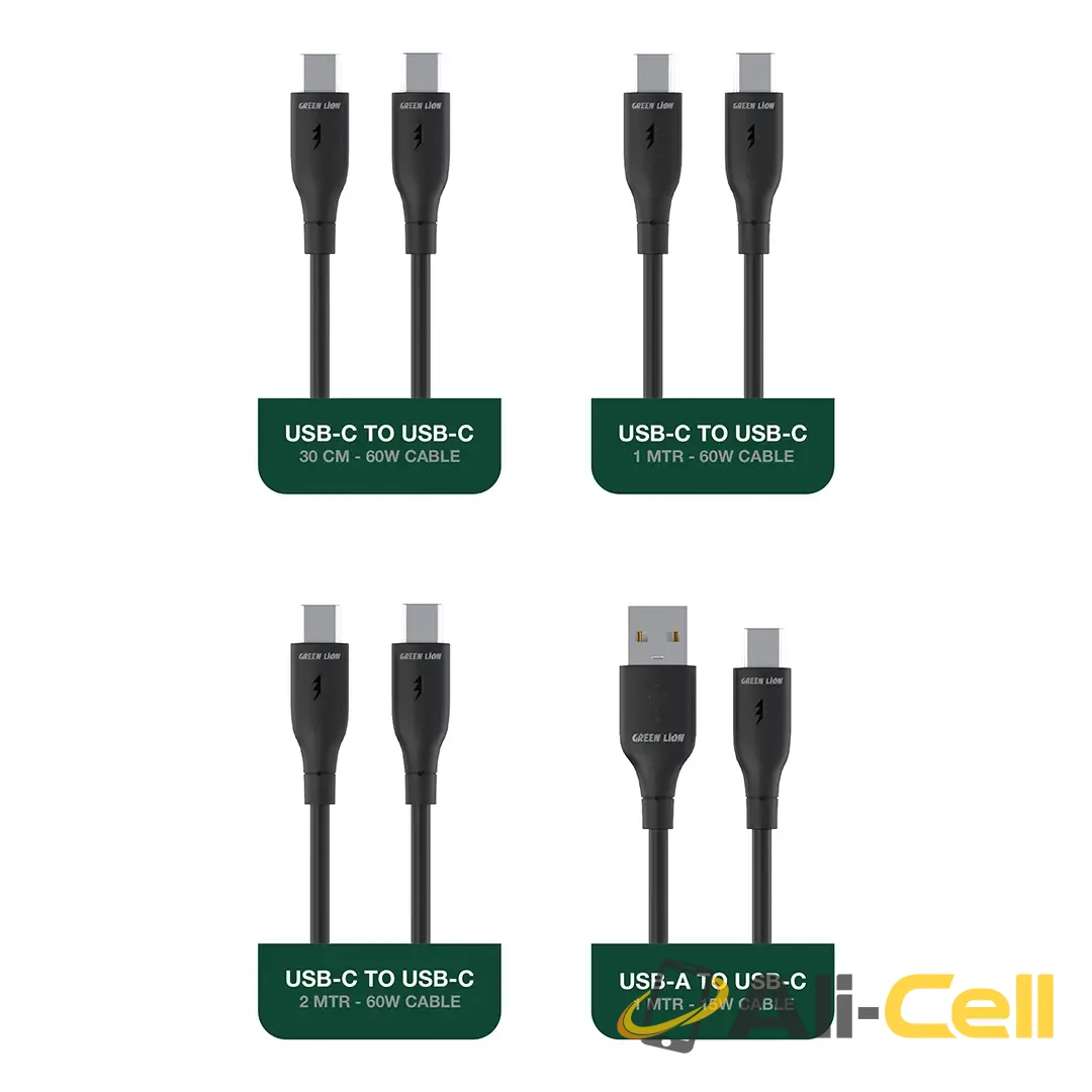 Green Lion 4 in 1 Cable Combo All-In-One Kit - Black