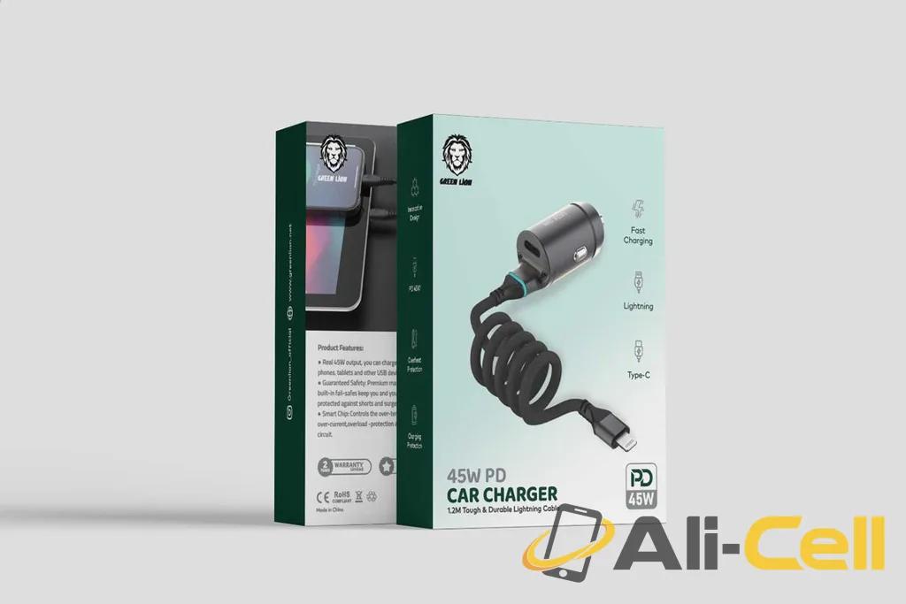 Green Lion 45W PD Car Charger , Type-C Port & Lightning Cable — 2