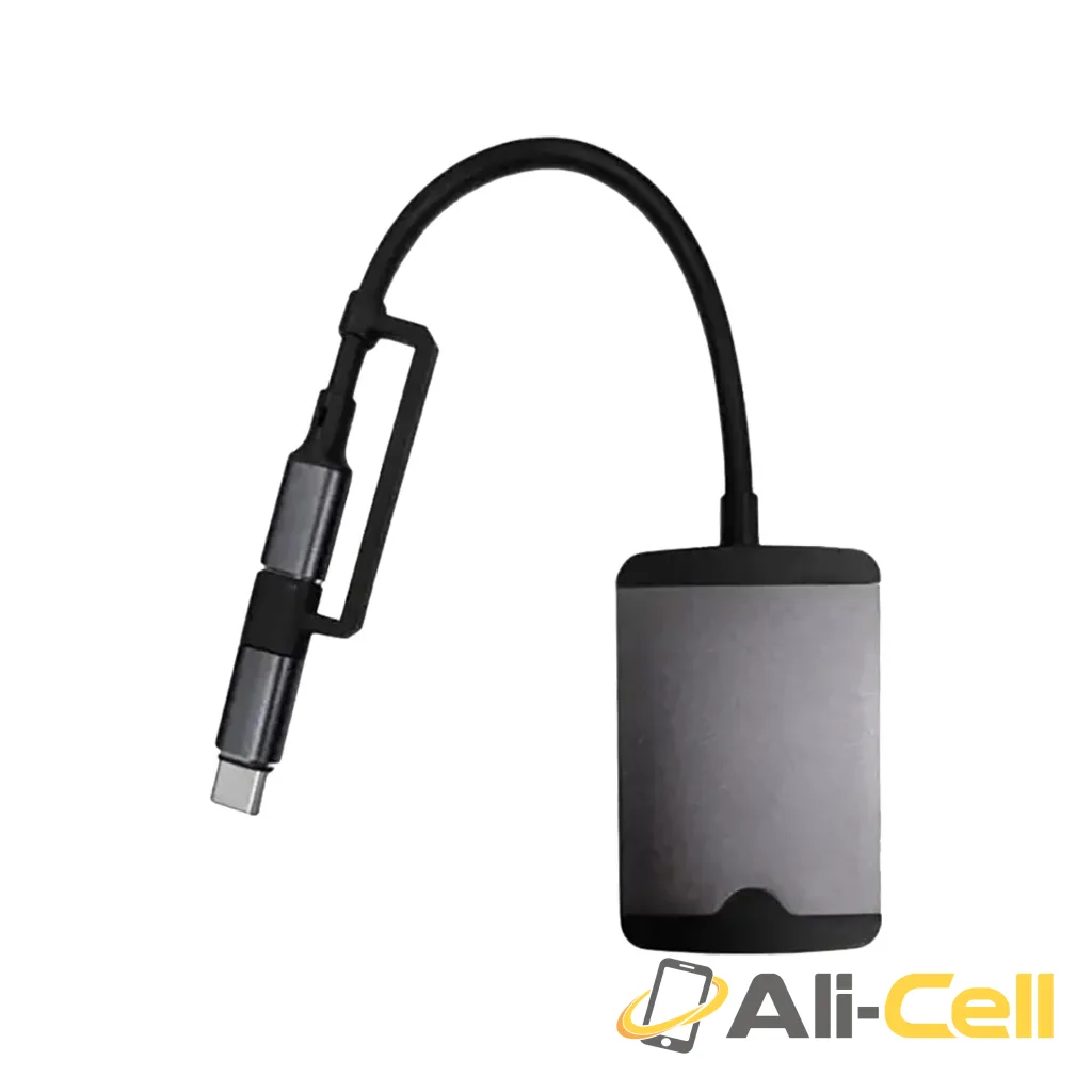 Green Lion 5 in 1 Mini MultiFunction Hub ( Type-C/Lightning/SD/TF/AUX/USB ) - Black — 2