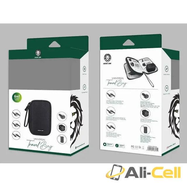 Green Lion 6 In 1 Universal Travel Bag - Black — 2