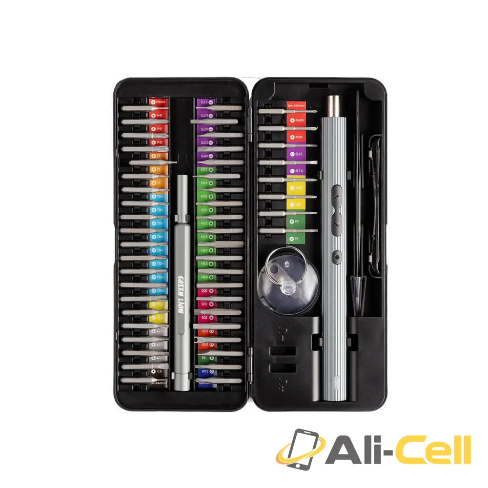 Green Lion 58 IN 1 Electric Screwdriver Set - Black