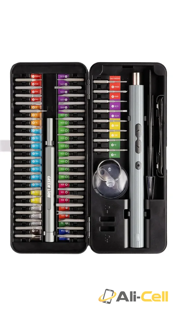 Green Lion 58 IN 1 Electric Screwdriver Set - Black — 2