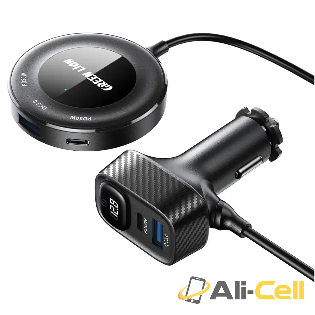 Green Lion 5-In-1 Multiport Car Charger Kit - Black — 3