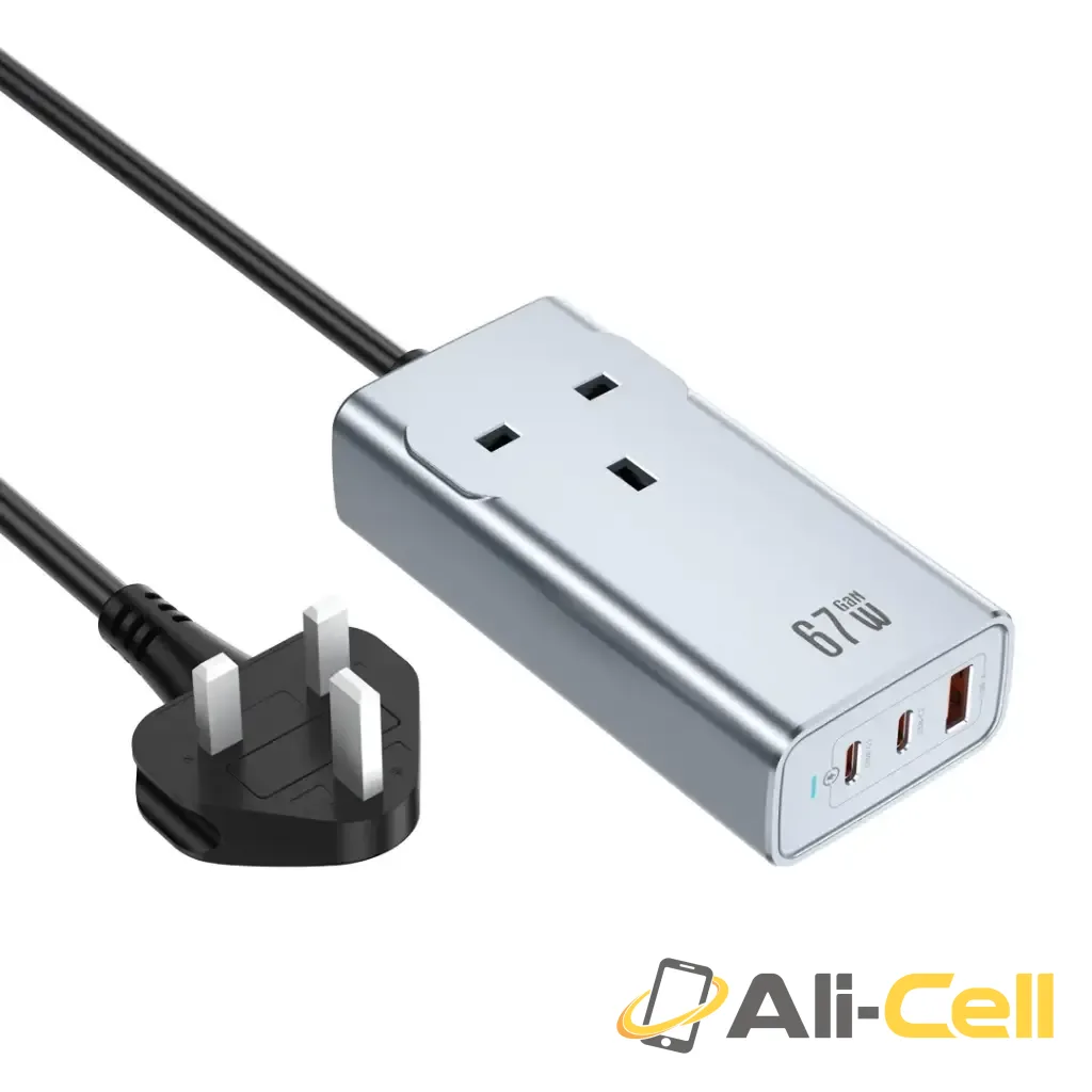 Green Lion 67W GaN Premium AC Socket - Gray