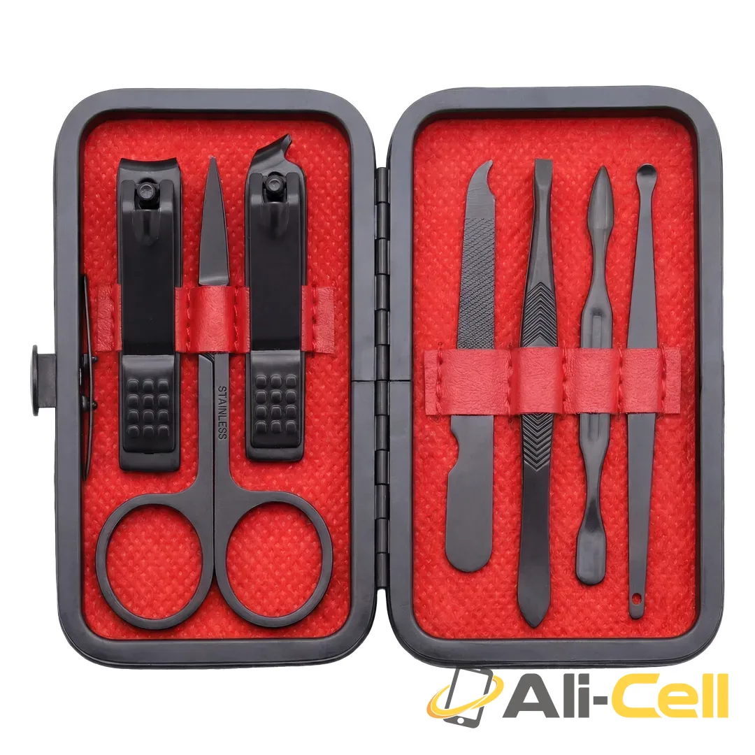 Green Lion 7-In-1 Manicure Set - Black