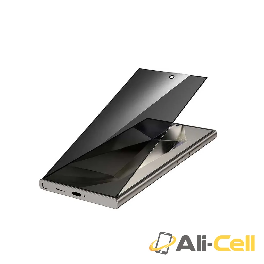 Green Lion 9H Privacy Shield fingerprint Unlock Privacy Glass - S24 Ultra - Black