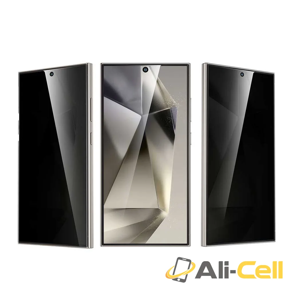 Green Lion 9H Privacy Shield fingerprint Unlock Privacy Glass - S24 Ultra - Black — 3