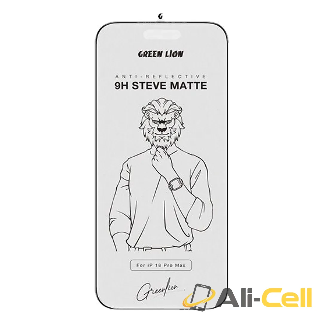 Green Lion 9H Steve Matte Glass Protector for iPhone 18 Pro - Clear — 2