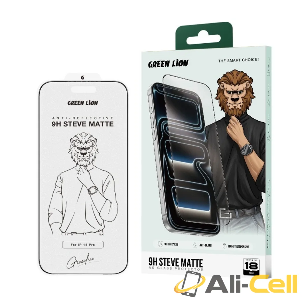 Green Lion 9H Steve Matte Glass Protector for iPhone 18 Pro - Clear — 3